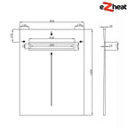 Linear Wetroom Shower Tray with Choice of Grate - Gold