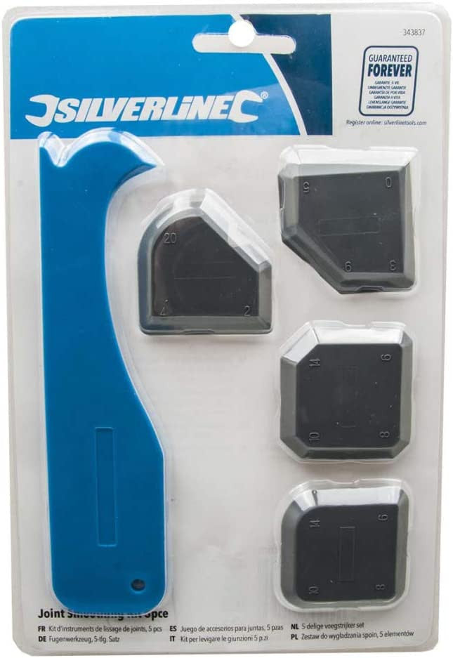 Silverline Silicone Sealant Joint Smoothing Finishing Kit - (5pce)
