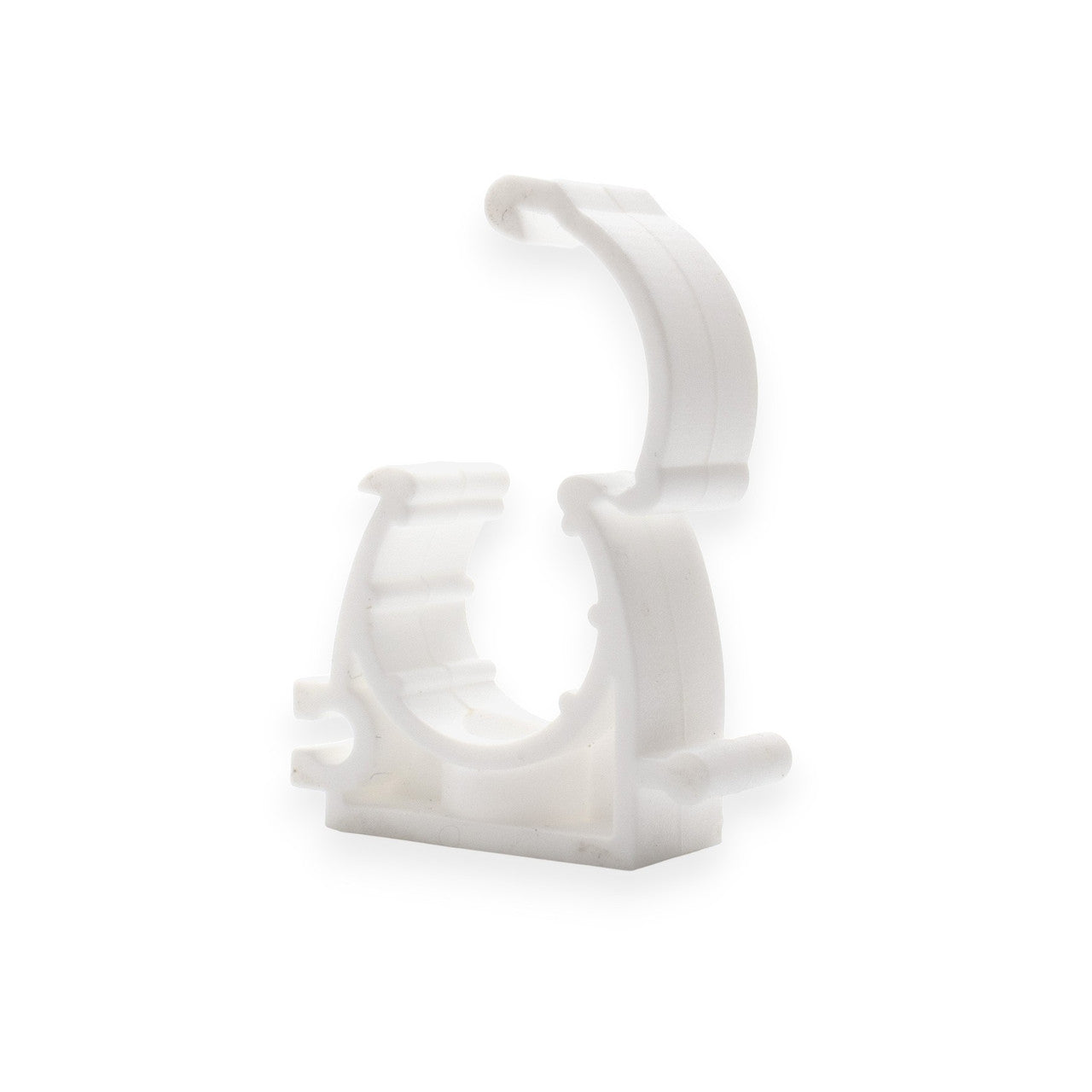 White Hinged Pipe clip for 32mm Pipe (50 Pack)