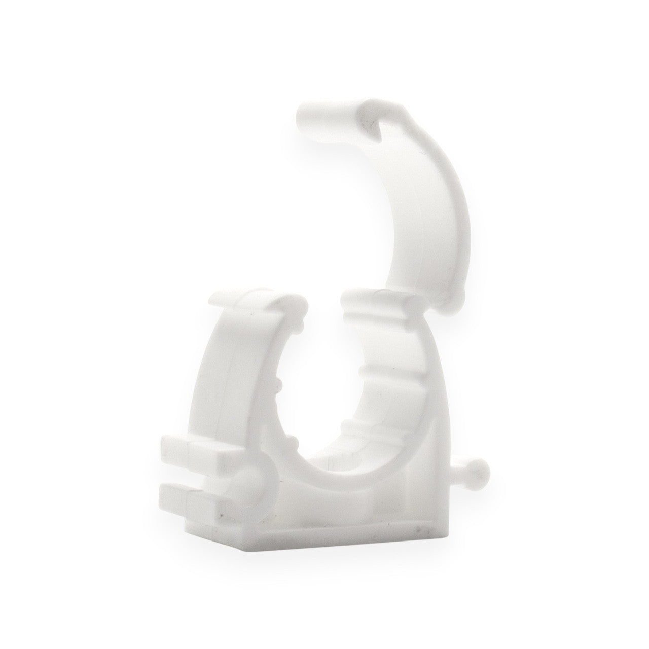 White Hinged Pipe clip for 20mm Pipe (50 Pack)