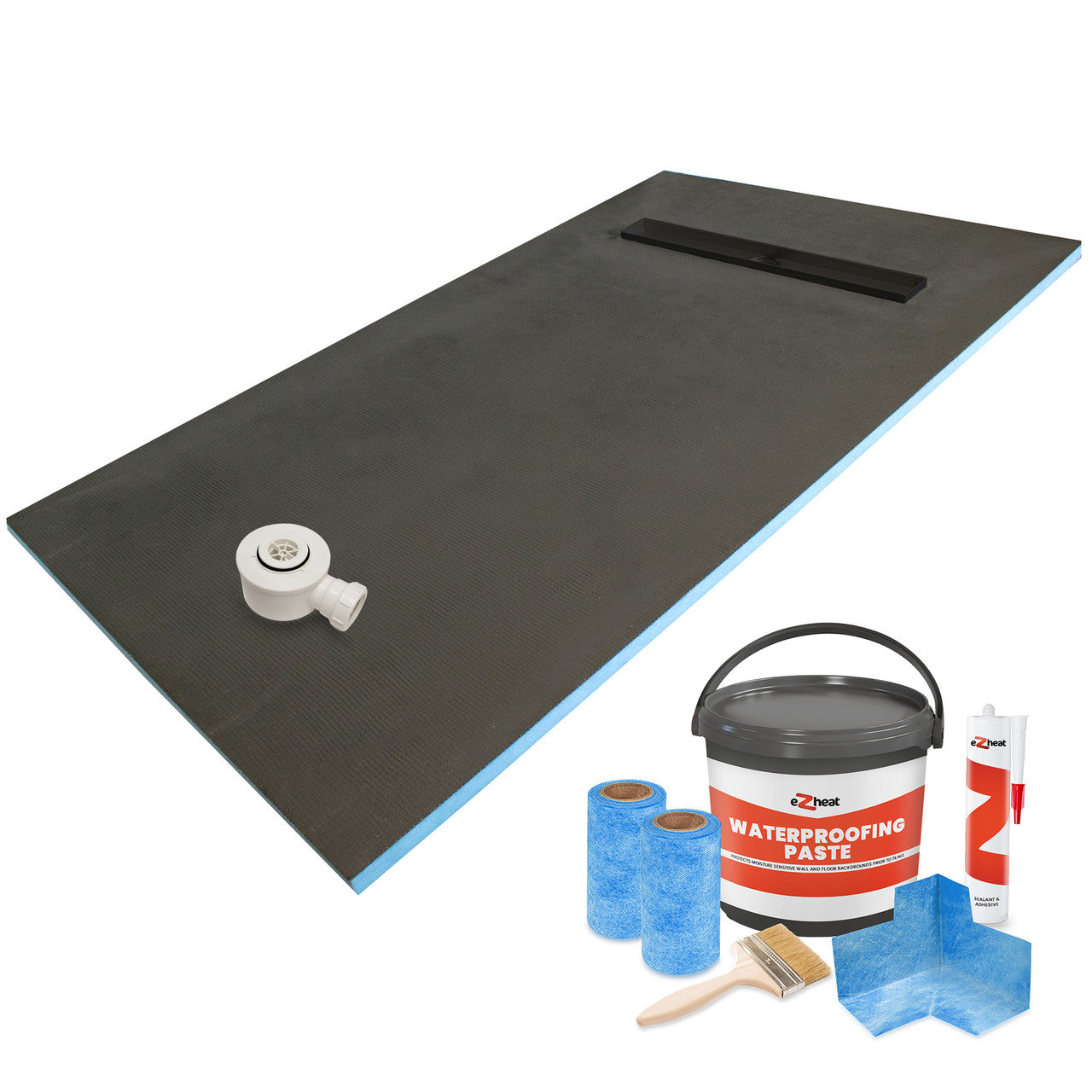 1500 x 900 x 20mm Linear Wet Room Shower Trays - Sirra