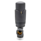 Thermostatic TRV Angled Radiator Valves 1/2" x 15mm Lockshield Pack (Anthracite)