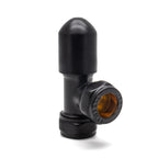 THERMOSTATIC TRV ANGLED RADIATOR VALVES 1/2" X 15MM LOCKSHIELD PACK (MATT BLACK) (ATRVK10B)