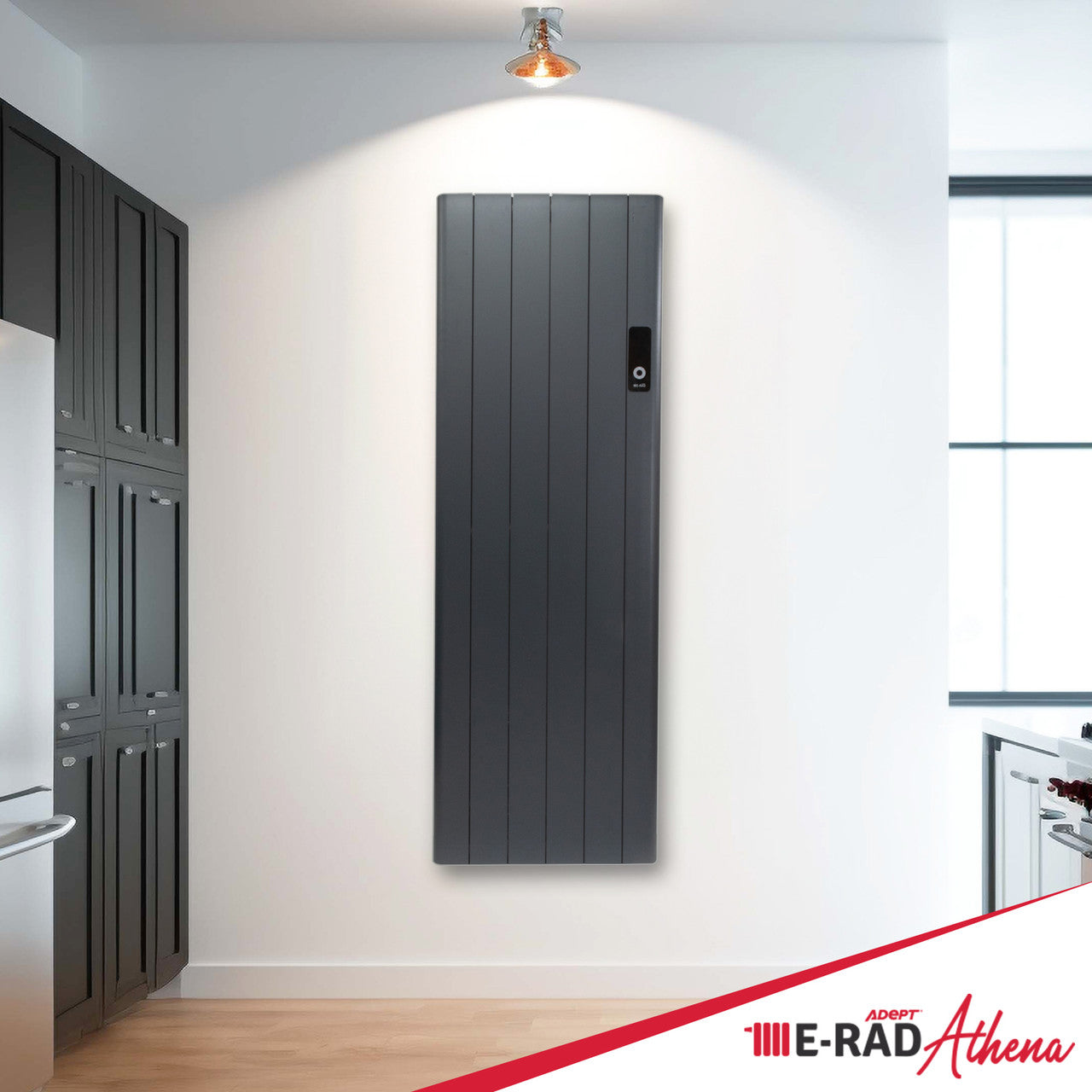 Athena Electric Aluminium Radiator (Anthracite/Vertical) 2000W