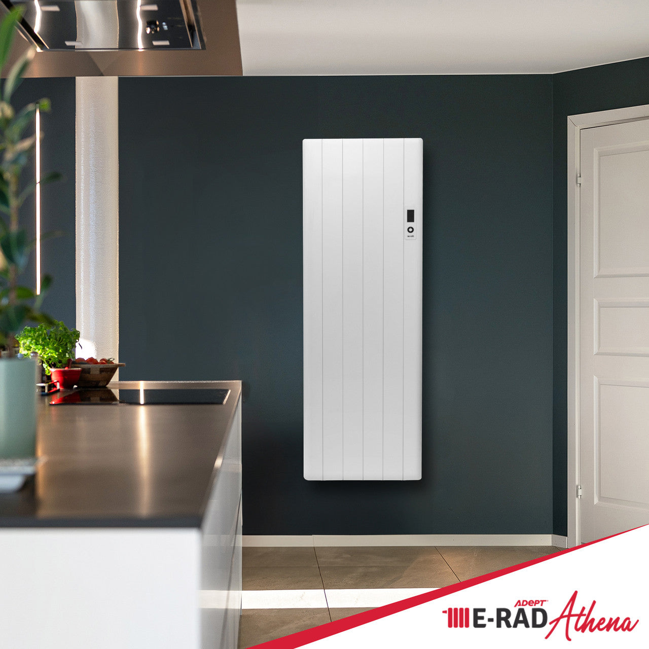 Athena Electric Aluminium Radiator (White/Vertical) 2000W