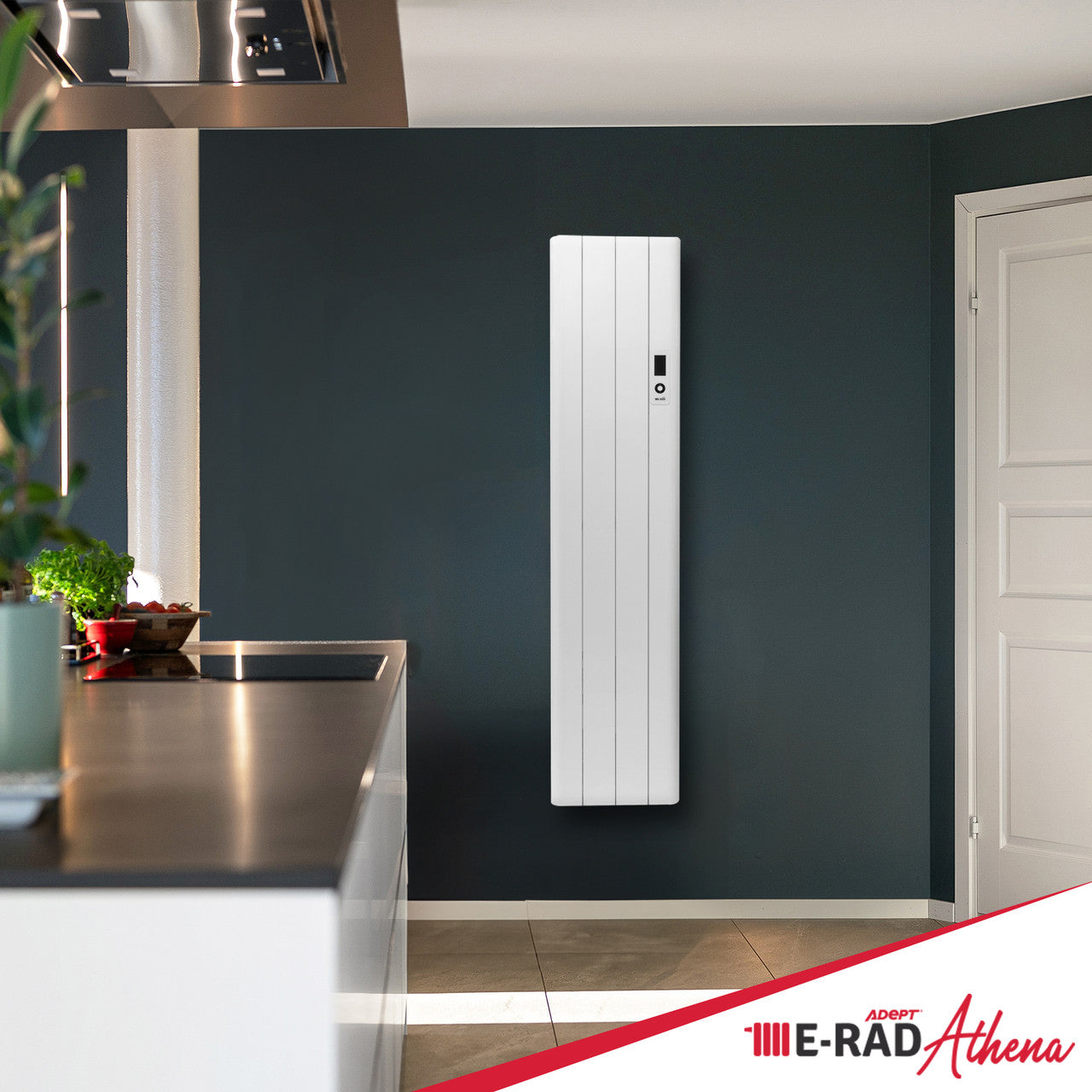 Athena Electric Aluminium Radiator (White/Vertical) 1000W 