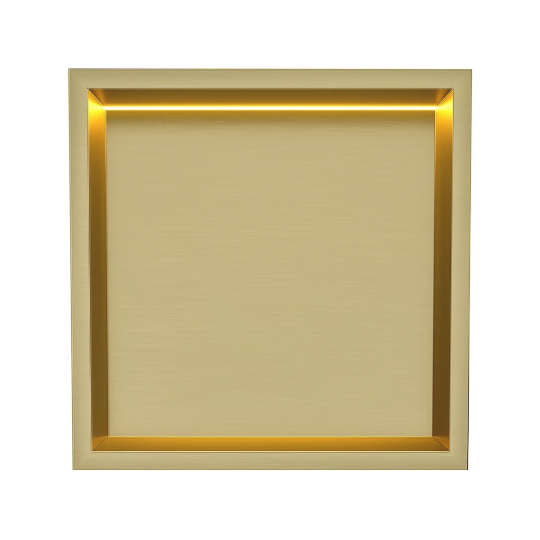 Brushed Brass Stainless Steel Shower Niche with LED Light Colour Option