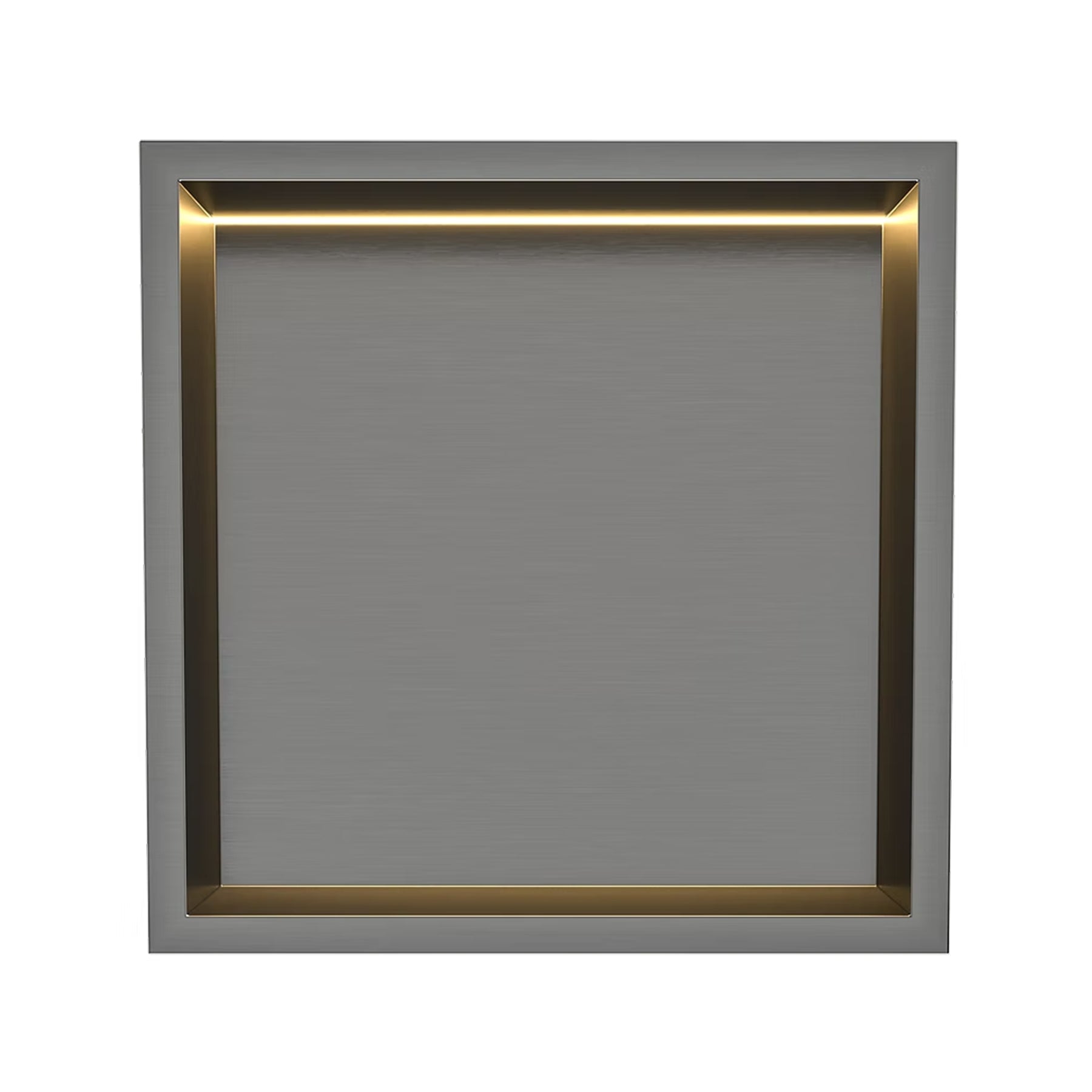 Gunmetal Stainless Steel Shower Niche with LED Light Colour Option