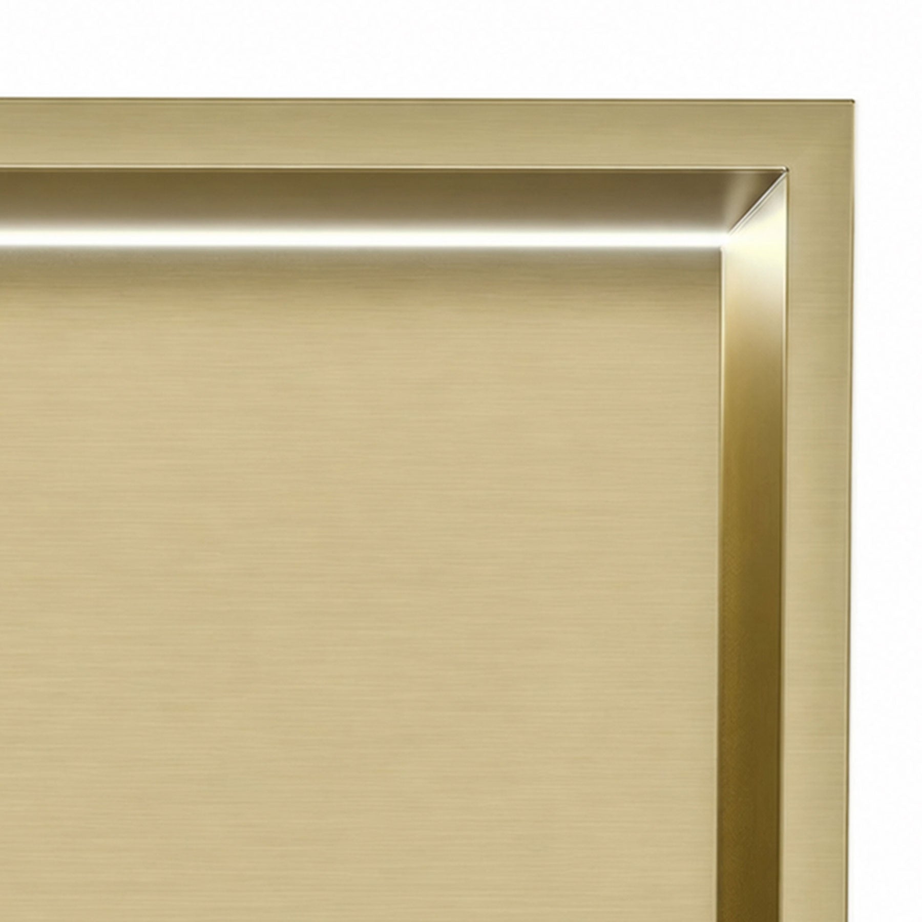 Brushed Brass Stainless Steel Shower Niche with LED Light Colour Option