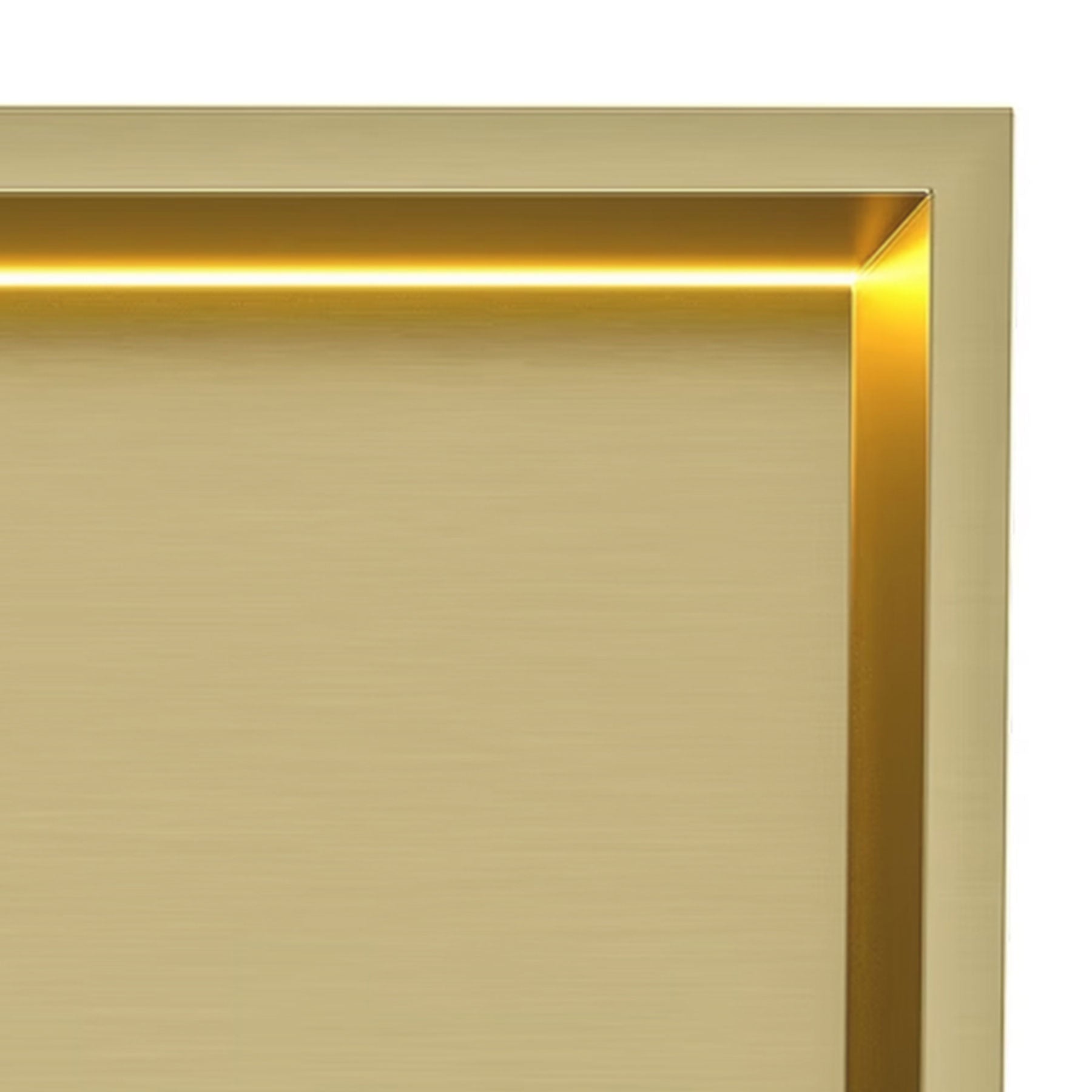 Brushed Brass Stainless Steel Shower Niche with LED Light Colour Option