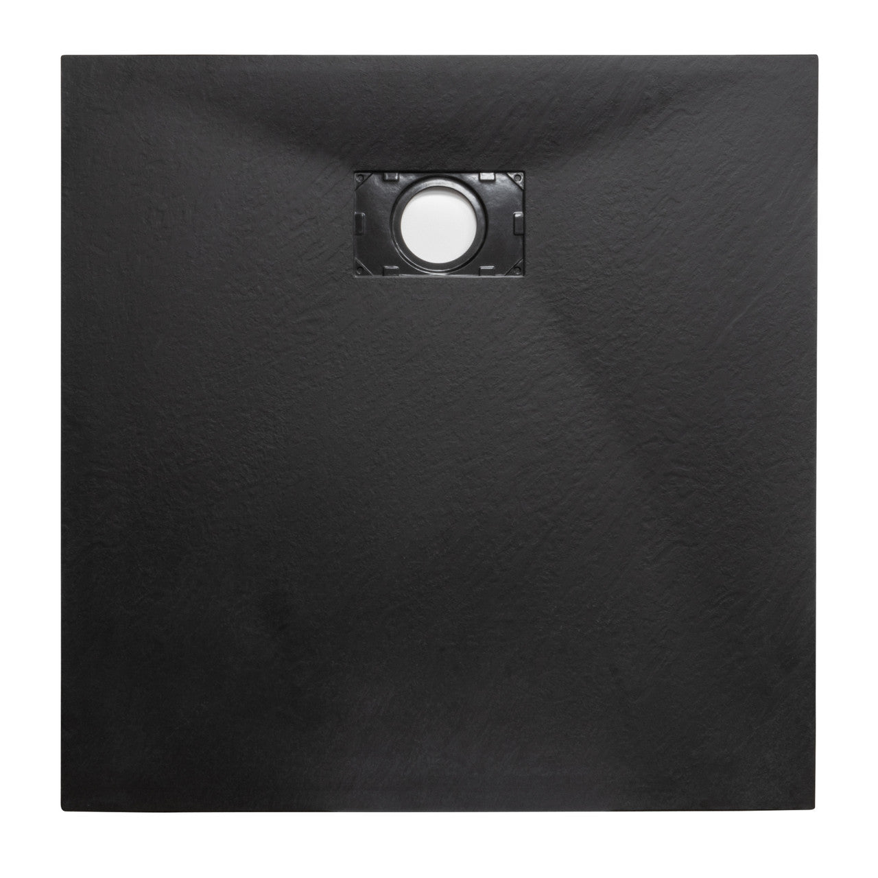 SMC Black Shower Trays Slate Stone Effect Square Rectangle Base Non Slip Surface