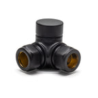  THERMOSTATIC TRV CORNER RADIATOR VALVES 1/2" X 15MM LOCKSHIELD PACK (MATTE BLACK))