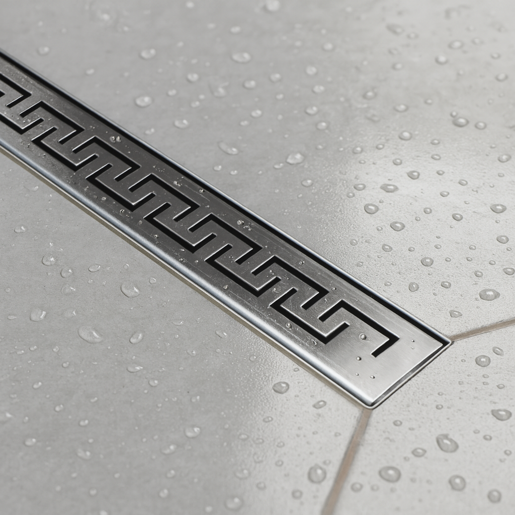 Shower Tray with Linear Drain - Centre Drain Position