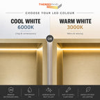 Brushed Brass Stainless Steel Shower Niche with LED Light Colour Option