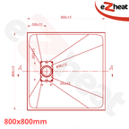 White SMC Shower Trays with Solid Holes Drain Cover