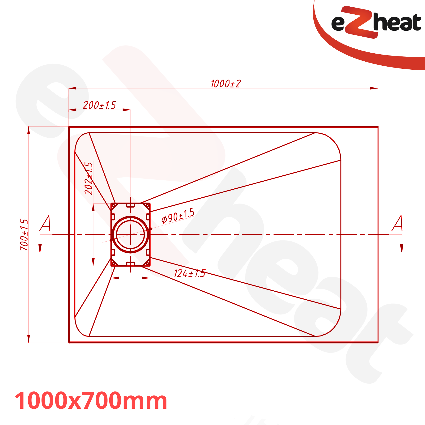 White SMC Shower Trays with Solid Holes Drain Cover