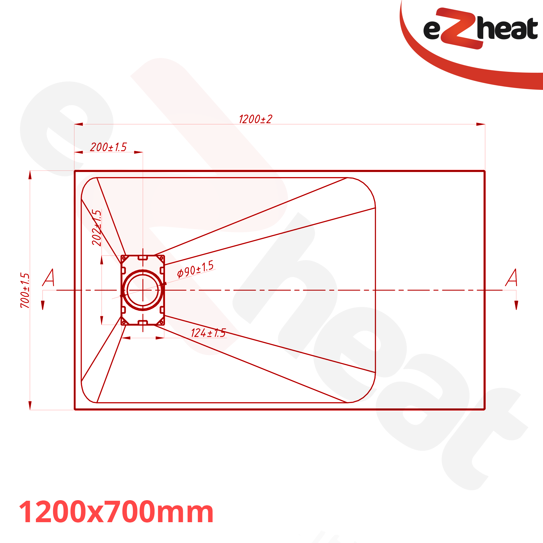 White SMC Shower Trays with Solid Holes Drain Cover