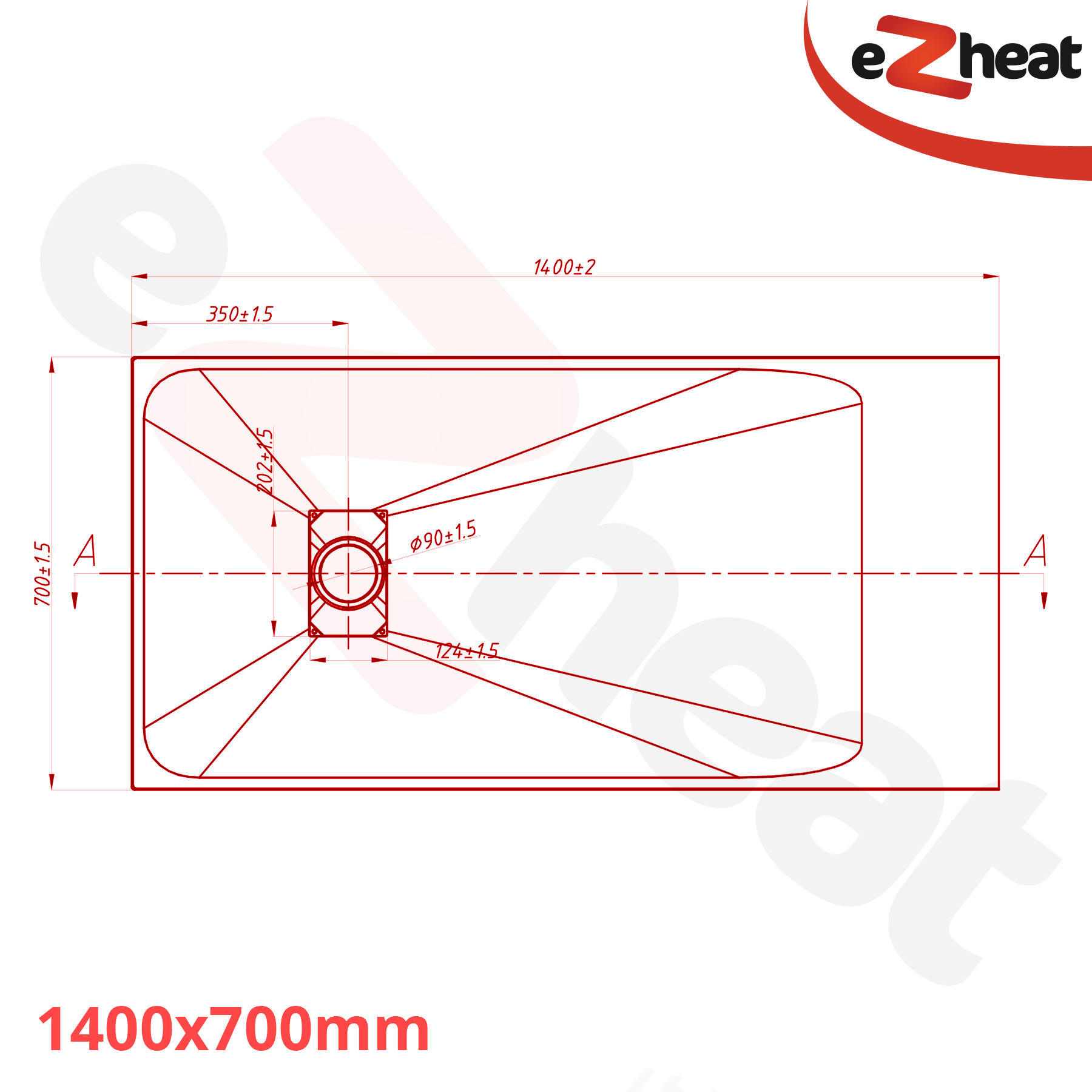White SMC Shower Trays with Solid Holes Drain Cover