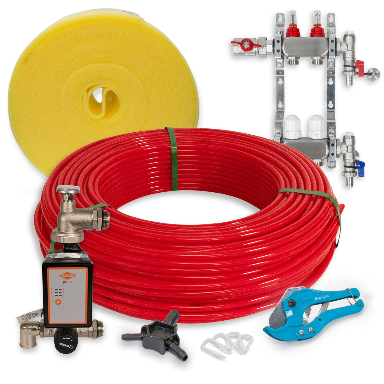 Warm Water Underfloor Heating Kit – 60m2
