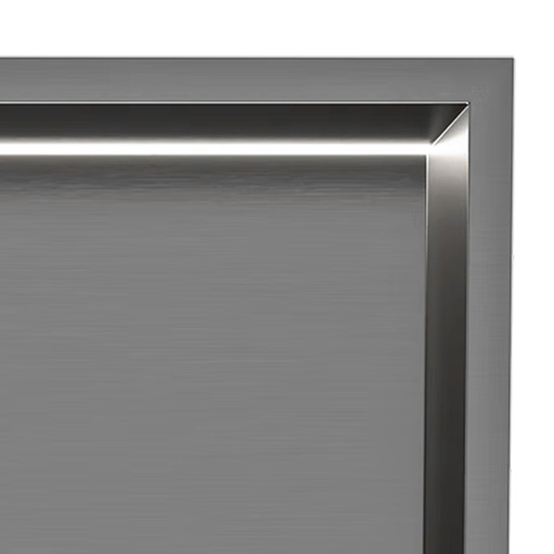 Gunmetal Stainless Steel Shower Niche with LED Light Colour Option