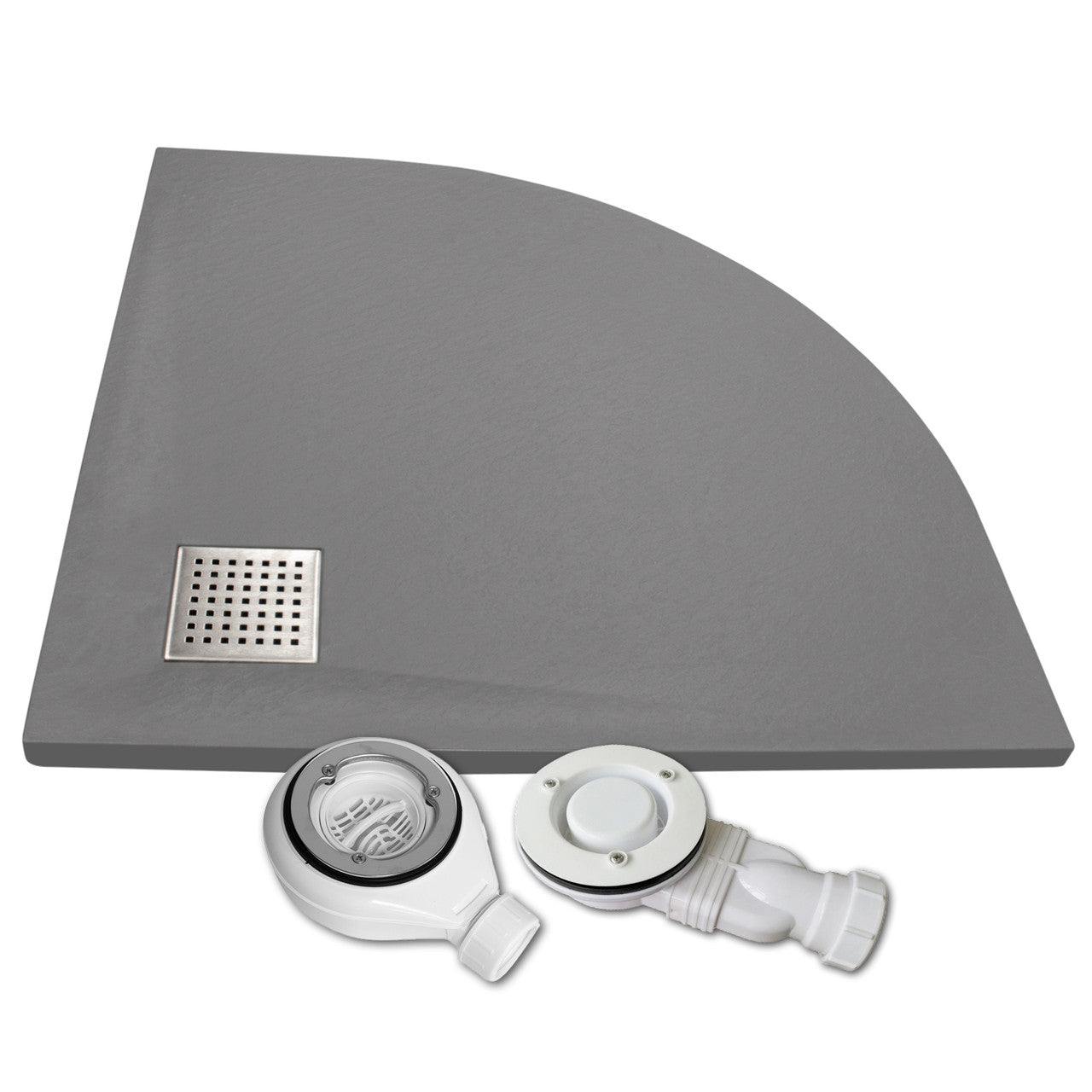 Grey Slate Effect SMC Quadrant/Corner Shower Trays
