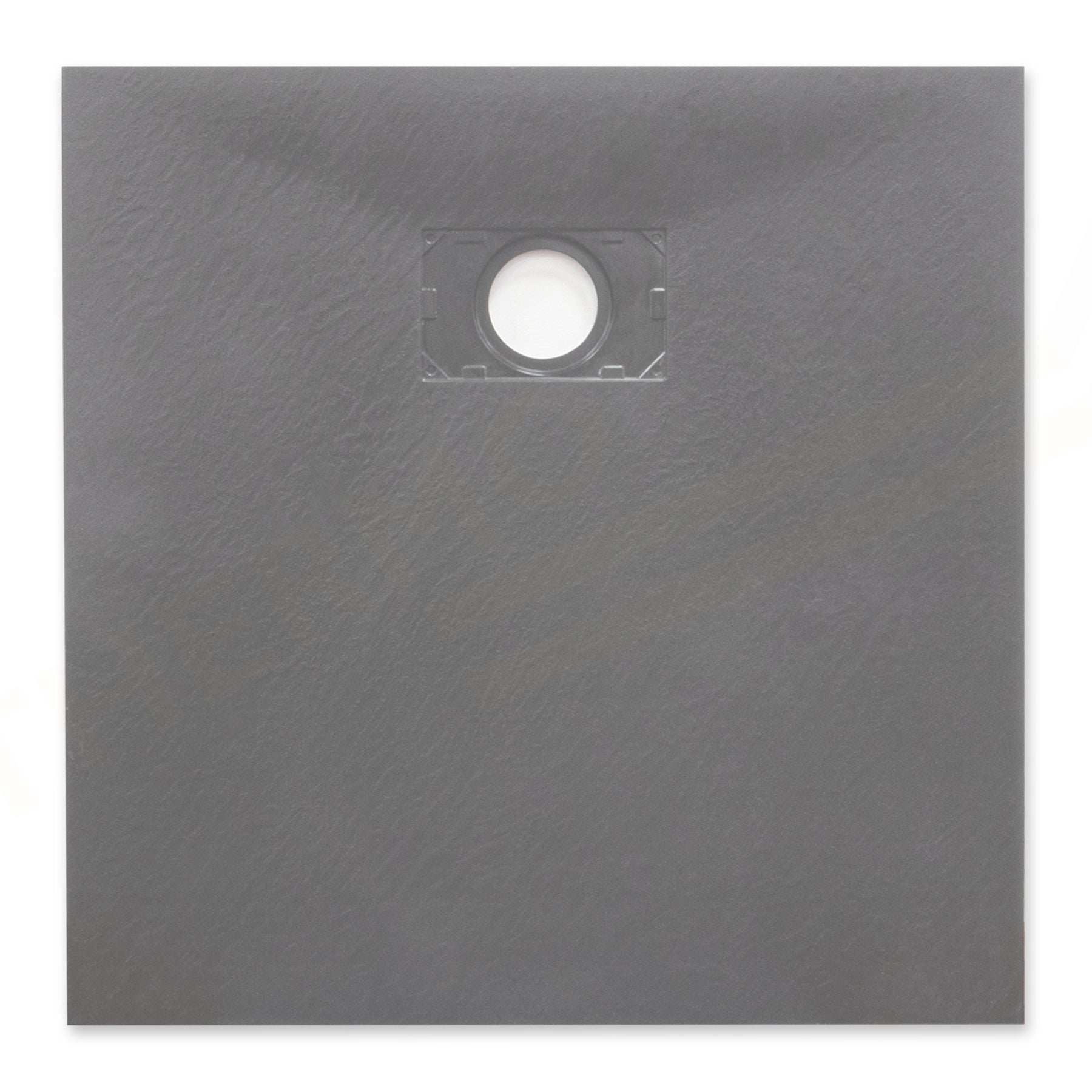 Grey SMC Shower Trays with Stainless Steel Drain Cover