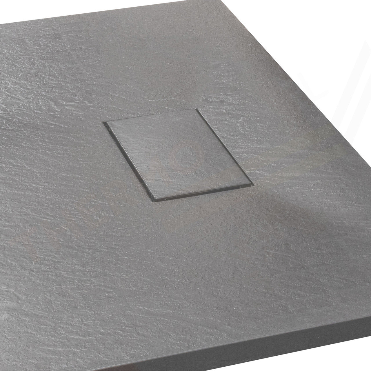 Grey SMC Shower Trays with Solid Drain Cover