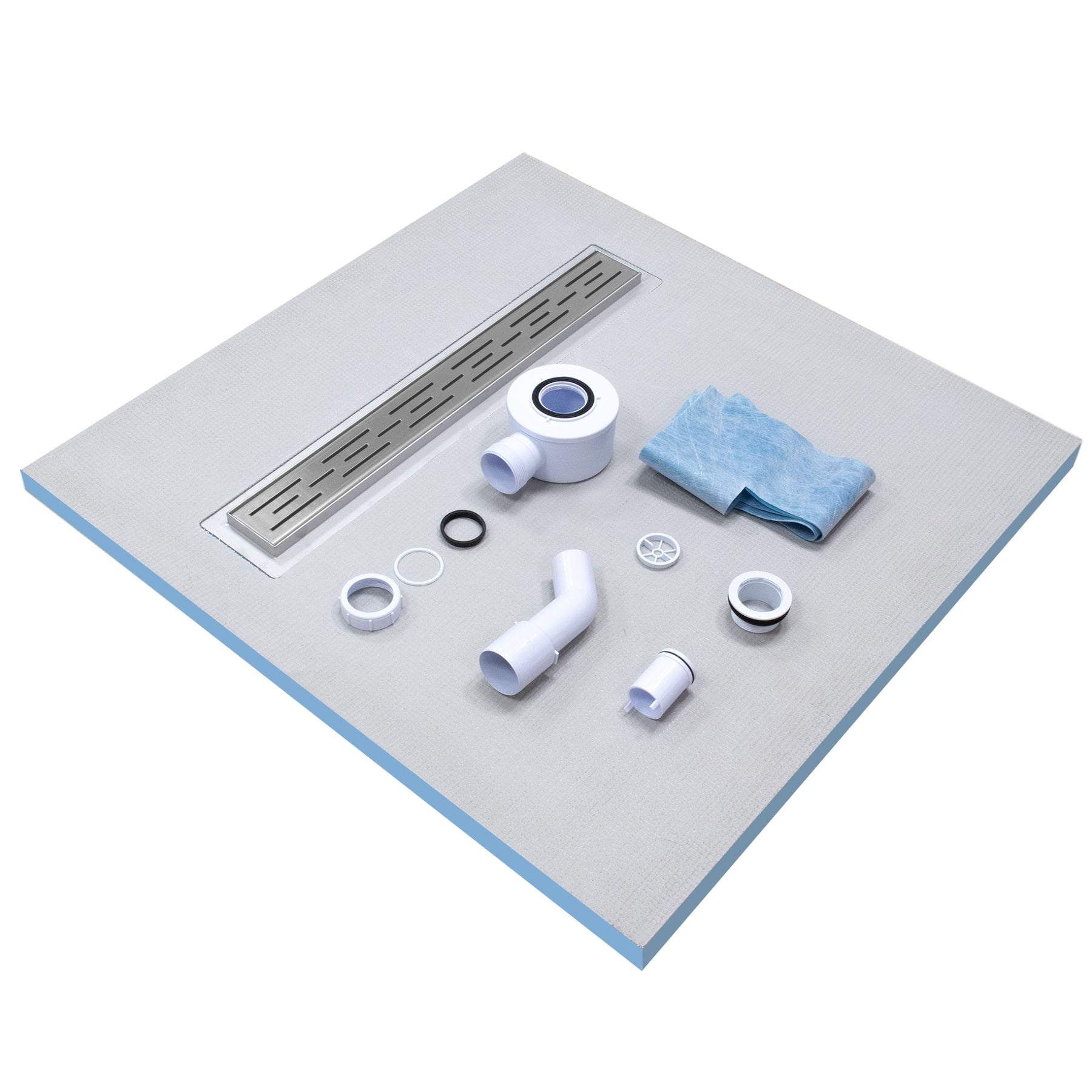 Linear Wetroom Shower Tray - Tile On With Waste and Choice of Grate Style XPS