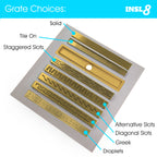 Shower Tray with Linear Drain - Centre Drain Position - Gold