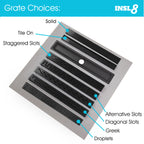 Shower Tray with Linear Drain - Longside Drain Position - Black