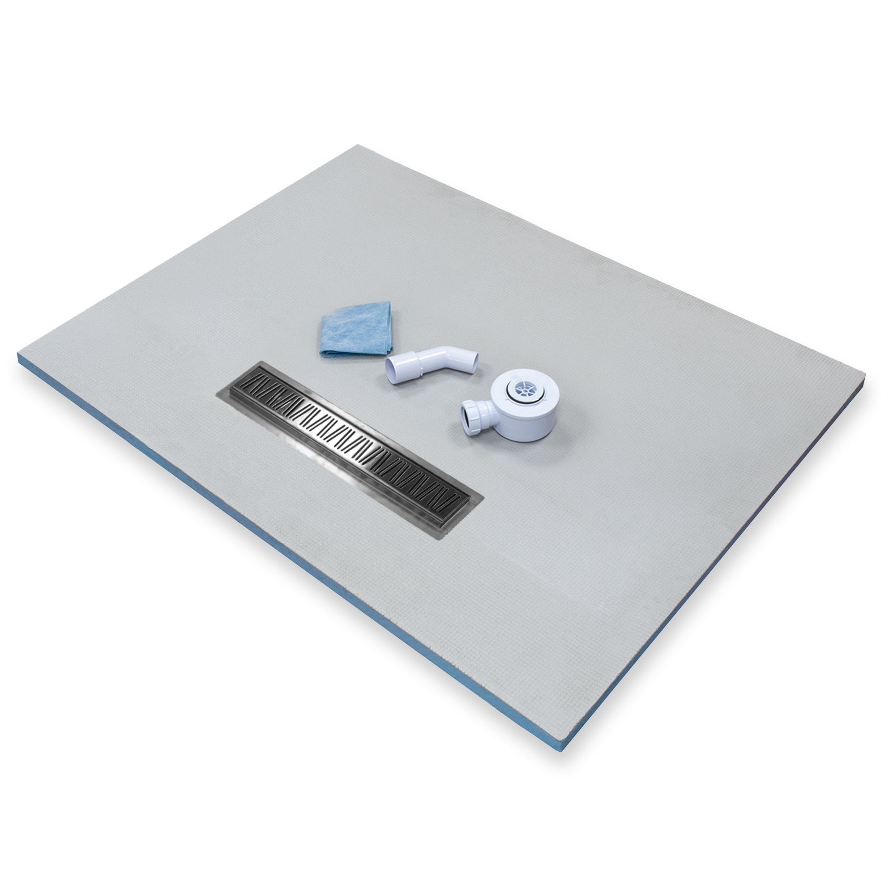 Shower Tray with Linear Drain - Longside Drain Position