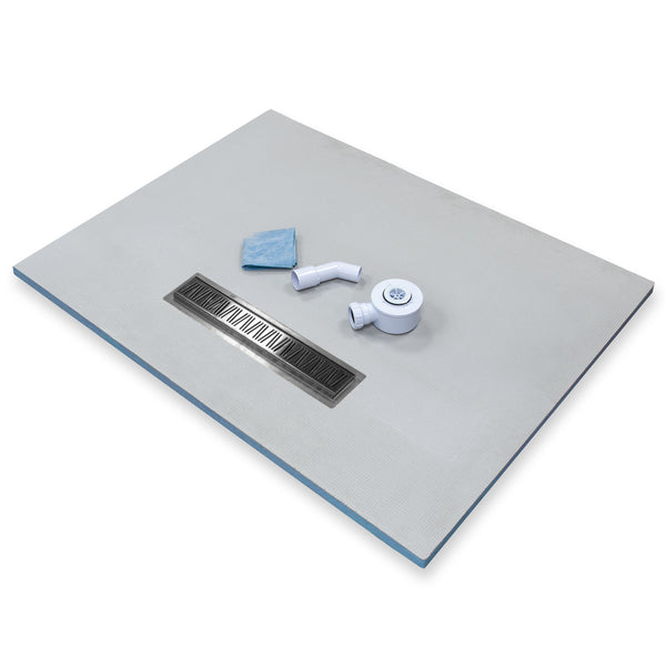 Shower Tray with Linear Drain - Longside Drain Position