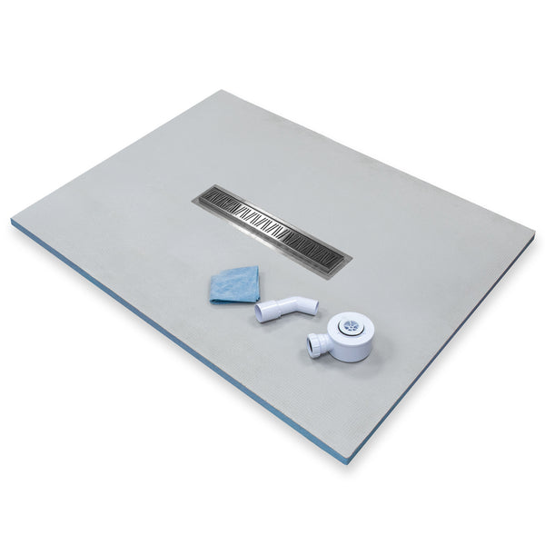 Shower Tray with Linear Drain - Centre Drain Position