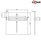 Linear Wetroom Shower Tray with Choice of Grate - Black