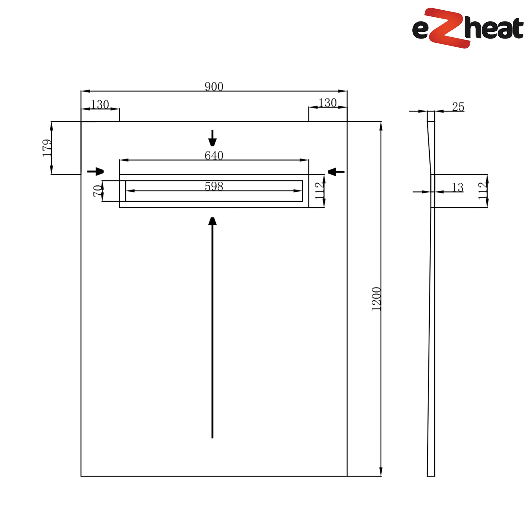 Linear Wetroom Shower Tray - Tile On With Waste and Choice of Grate Style XPS