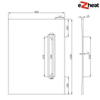 Shower Tray with Linear Drain - Longside Drain Position - Black