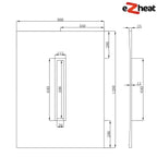 Shower Tray with Linear Drain - Centre Drain Position - Black
