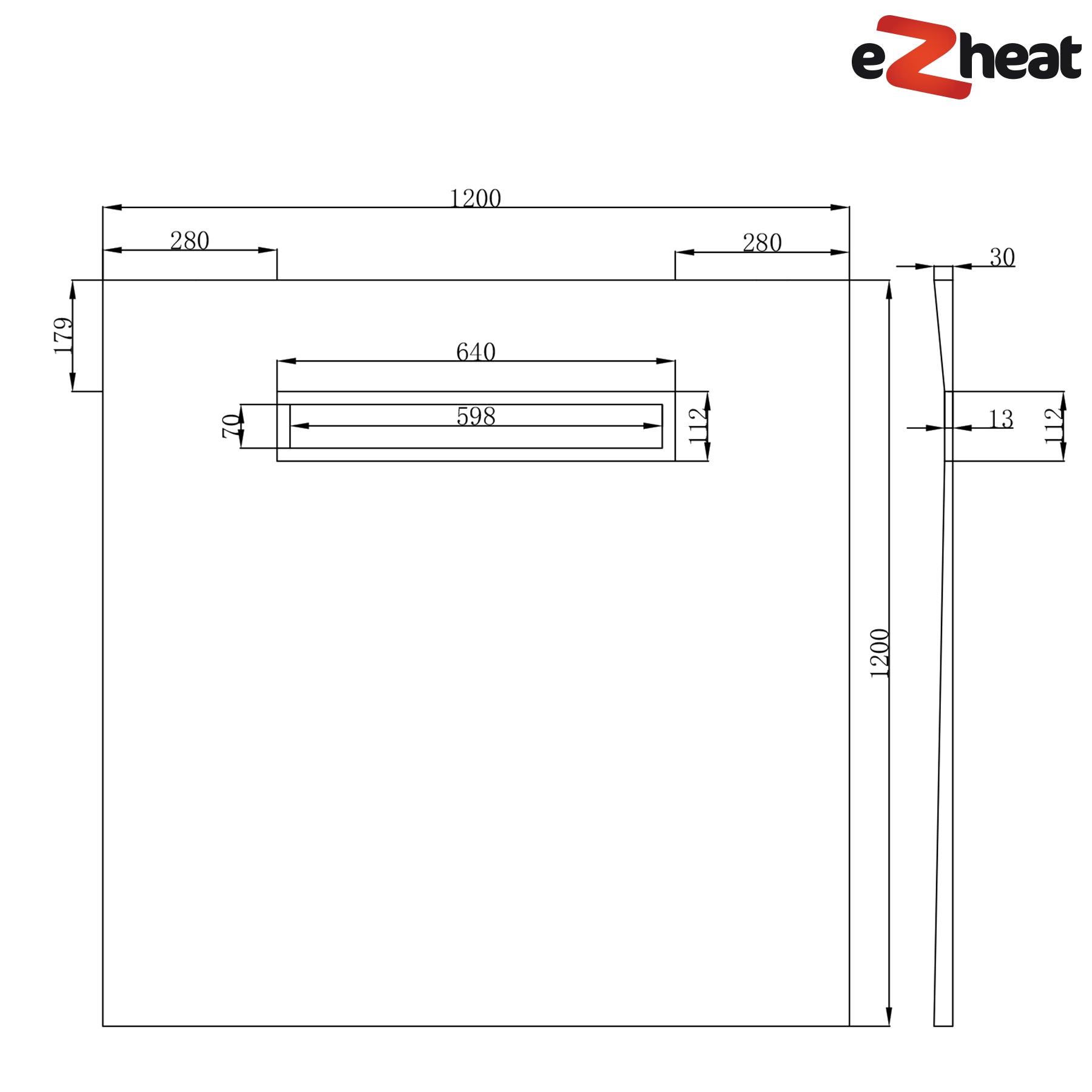 Linear Wetroom Shower Tray - Tile On With Waste and Choice of Grate Style XPS