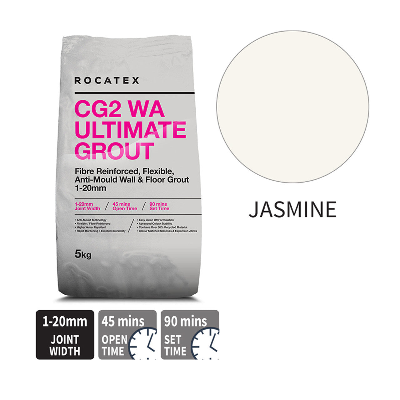 ROCATEX CG2 WA ULTIMATE GROUT - 5KG- JASMINE