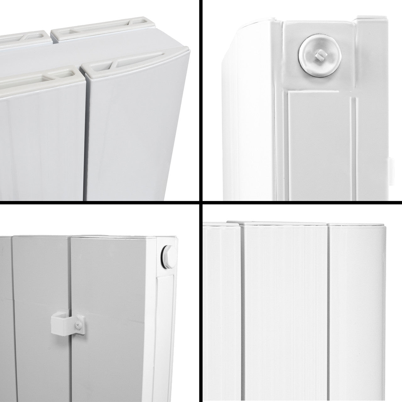 Aluminium Designer Radiator Vertical Horizontal Single Double - White