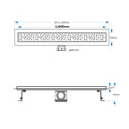 1000 x 1000 x 30mm Linear Wetroom Shower Tray Kit with Drain & Choice of Grate