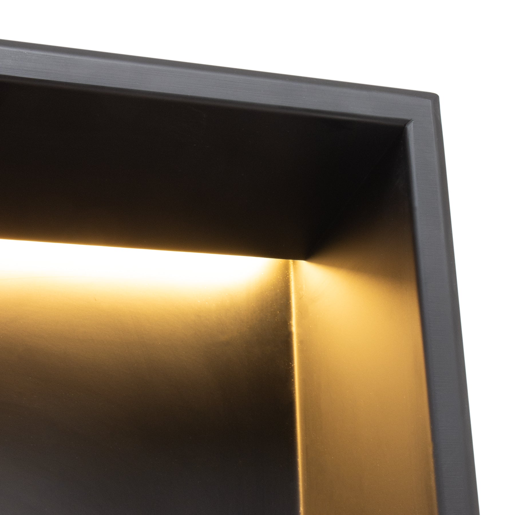 Stainless Steel Slimline 80mm Shower Niches - Matte Black