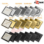 Corner Square-Drain Wet Room Shower Tray Former with Waste