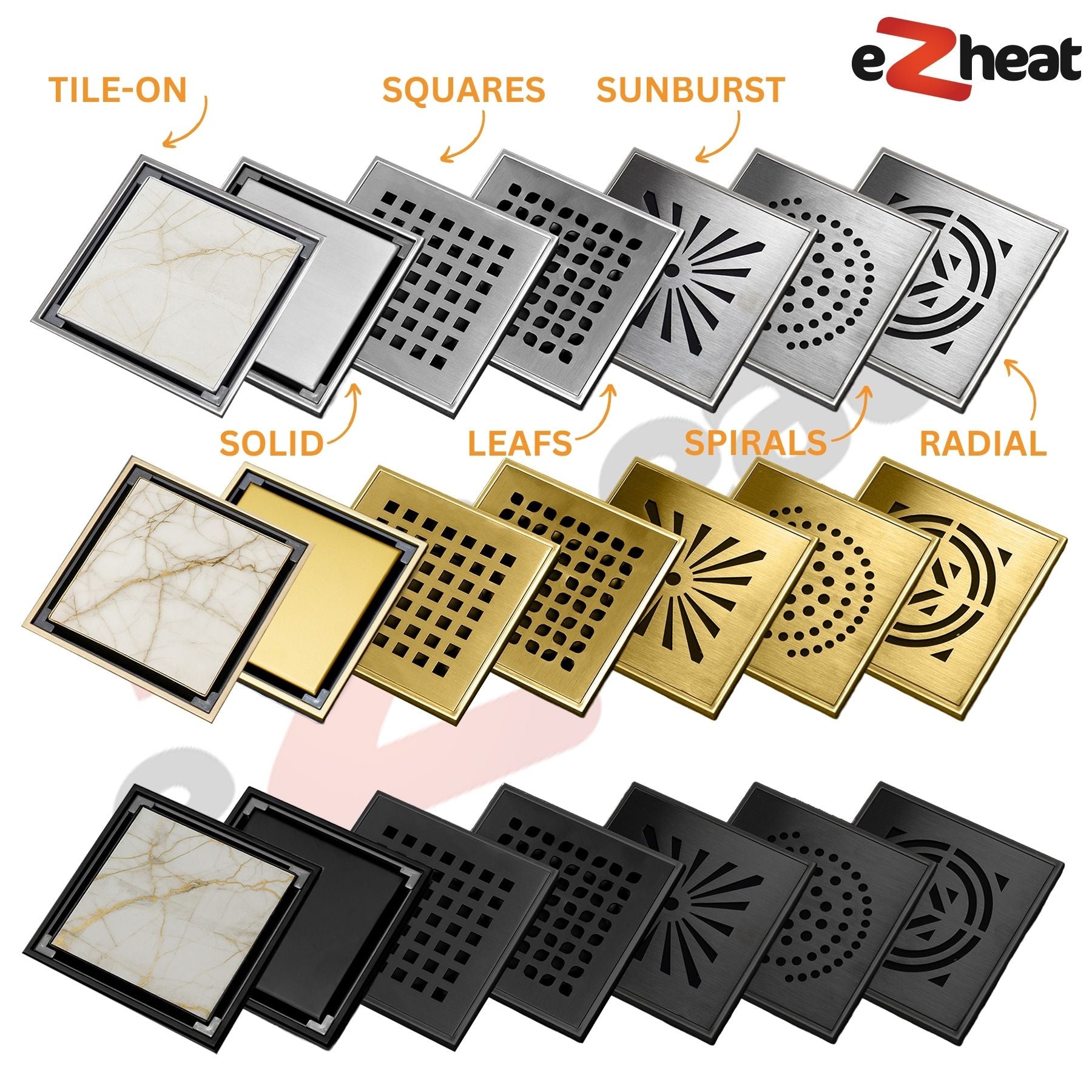 Corner Square-Drain Wet Room Shower Tray Former with Waste