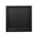 Stainless Steel Slimline 80mm Shower Niches - Matte Black