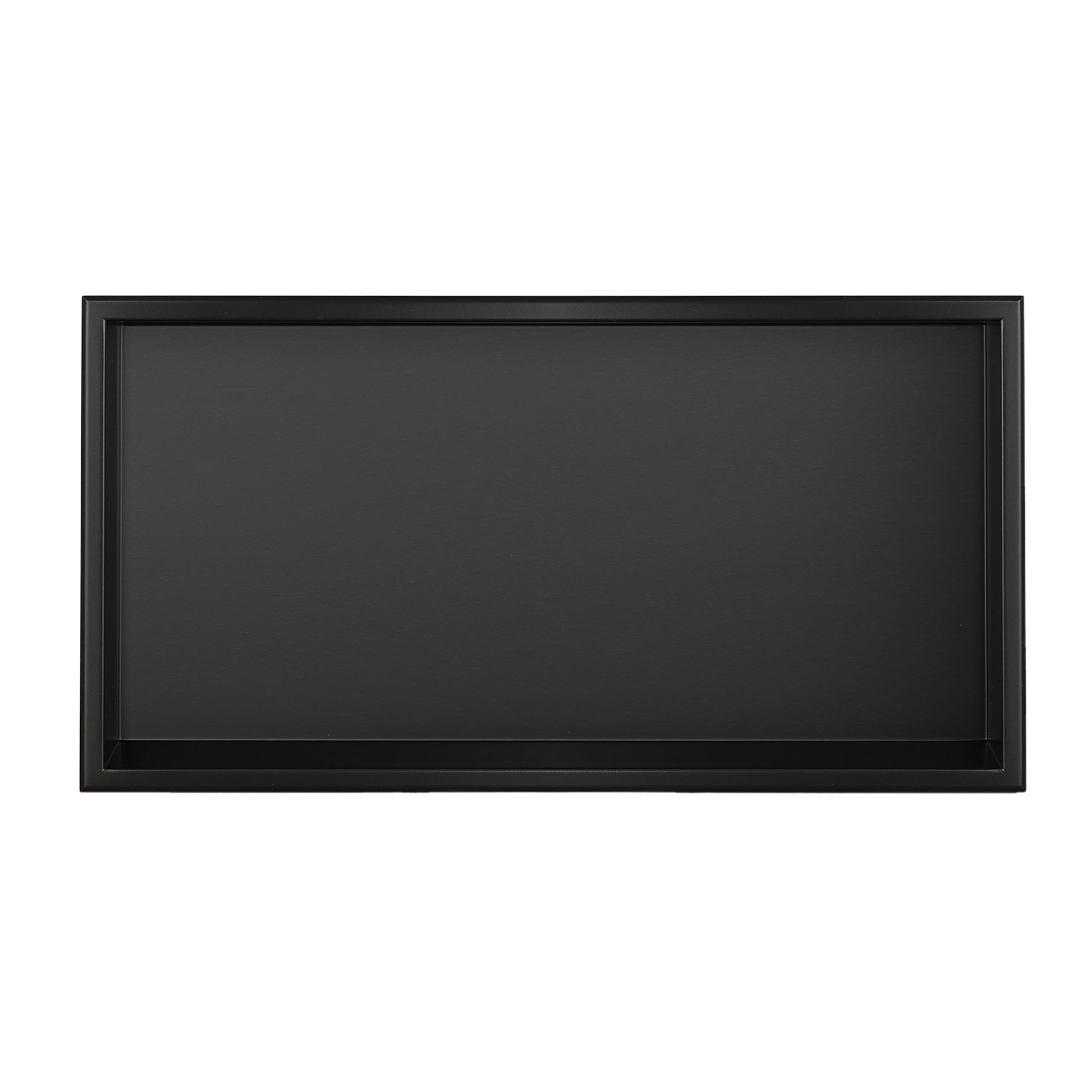 Stainless Steel Slimline 80mm Shower Niches - Matte Black
