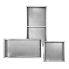 Stainless Steel Slimline 80mm Shower Niches