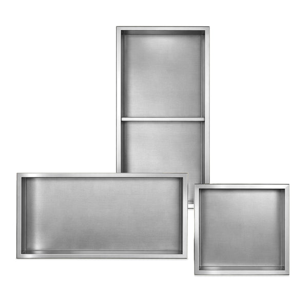 Stainless Steel Slimline Shower Niches