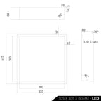 Stainless Steel Slimline 80mm Shower Niches - Matte Black