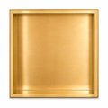 Stainless Steel Slimline 80mm Shower Niches - Satin Gold
